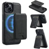 LC.IMEEKE L3 iPhone 14 Fodral Magnetiskt Konstläder - Svart
