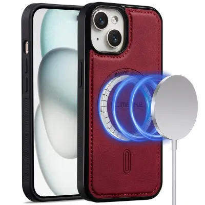 LC.IMEEKE L6 Fodral för iPhone 14/13 KonstLäder - Röd