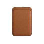 Magsafe Korthållare i läder till iPhone 14/13/12 modeller - Mörkbrun