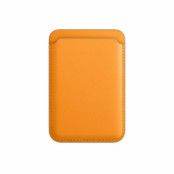 Magsafe Korthållare i läder till iPhone 14/13/12 modeller - Orange