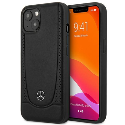 Mercedes iPhone 14 Skal Läder Urban Bengale - Svart