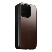 Nomad Modern Leather Folio (iPhone 14) - Svart