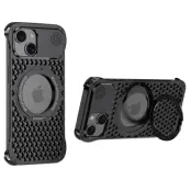 R-JUST RJ64 Mobilskal till iPhone 14 Aluminium Legering Svart