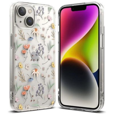 Ringke iPhone 14 Skal Fusion Armored med Gel Ram - Dry Flowers