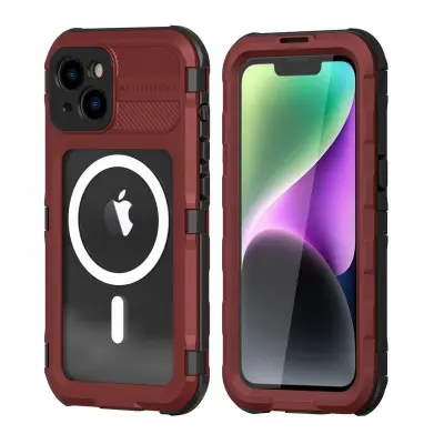 SHELLBOX M Series Fodral till iPhone 14 IP68 Vattentät Röd