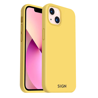 SiGN iPhone 14 Skal Liquid Silicone - Gul