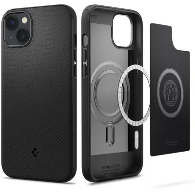 Spigen Armor MagFit (iPhone 14) - Svart