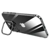 SULADA Mobilskal till iPhone 14 Kamera Kickstand Stötsäker TPU+PC Klar - Svart