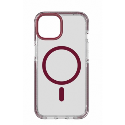 Tech21 iPhone 14 Skal MagSafe Evo Crystal - Vinröd