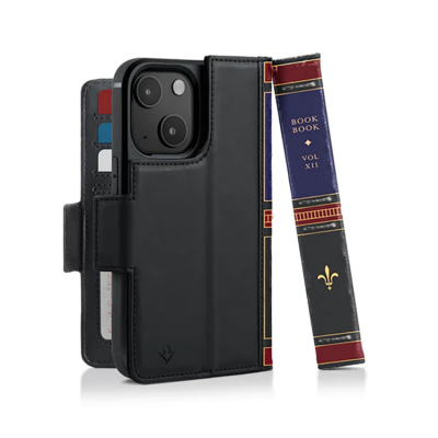 Twelve South iPhone 14 Plånboksfodral Magsafe Äkta Läder - Svart