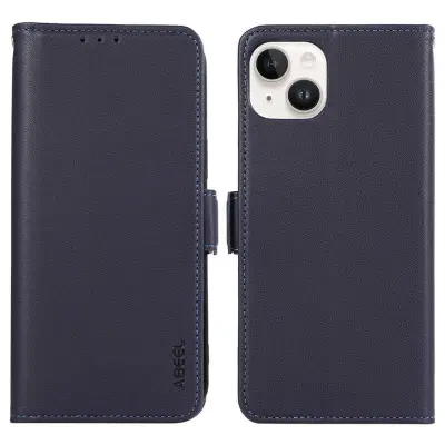 ABEEL iPhone 15 Plus Plånboksfodral med RFID-Skydd - Blå