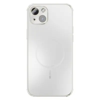 ABEEL iPhone 15 Plus Mobilskal Magnetiskt TPU PC Kyl Matt Vit