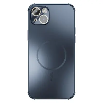 ABEEL iPhone 15 Plus Mobilskal Magnetiskt TPU PC Kylmatte Blå
