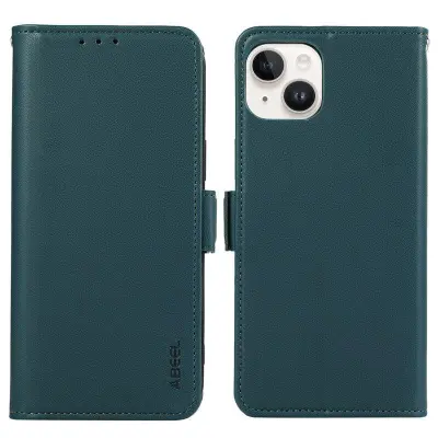 ABEEL iPhone 15 Plus Mobilskal med Plånboksfodral RFID-Skydd - Grön