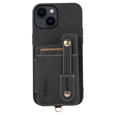 ABEEL Style 01 iPhone 15 Plus Mobilskal med Kickstand - Svart