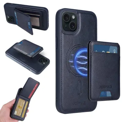 BETOPNICE iPhone 15 Plus Fodral KonstLäder - Blå