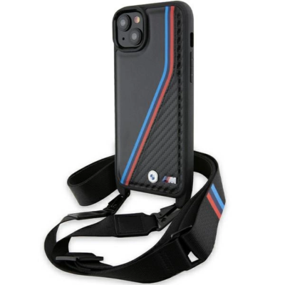 BMW iPhone 15/14 Plus Halsbandsskal M Edition Carbon Tricolor