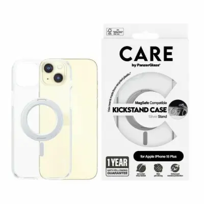 CARE PanzerGlass iPhone 15 Plus Mobilskal MagSafe Kickstand