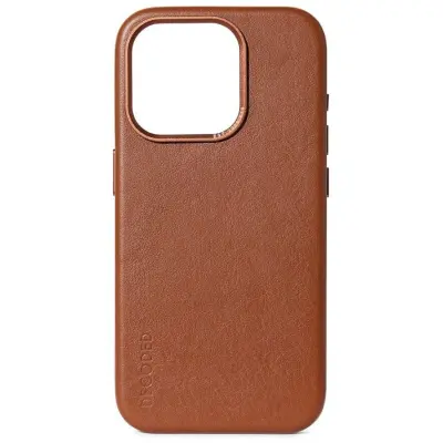 Decoded Leather Back Cover MagSafe (iPhone 15 Plus) - Svart