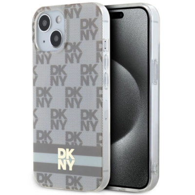 DKNY iPhone 15/14 Plus Mobilskal Magsafe IML Checkered Mono