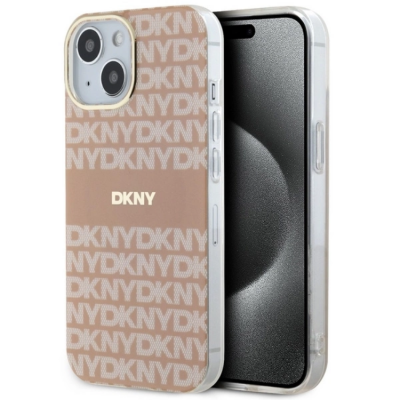 DKNY iPhone 15/14 Plus Mobilskal Magsafe IML Mono & Stripe - Rosa