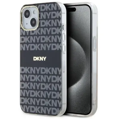 DKNY iPhone 15/14 Plus Mobilskal Magsafe IML Mono&Stripe - Svart
