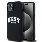 DKNY iPhone 15/14 Plus Mobilskal MagSafe Silikon Vit Logo