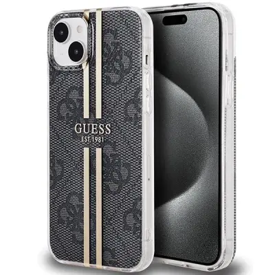 Guess iPhone 15 Plus / 14 Plus Mobilskal MagSafe IML 4G Gold Stripe