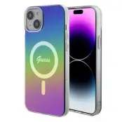Guess Mobilskal till iPhone 15 Plus/14 Plus MagSafe Iridescent - Regnbåge