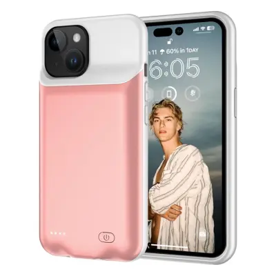 iPhone 15 Plus Batteriskal 8500mAh - Rosa
