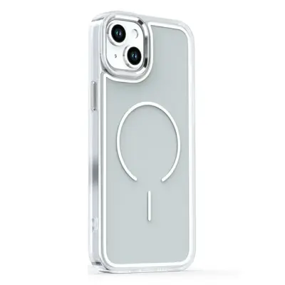 iPhone 15 Plus Mobilskal Magsafe Electroplated - Grå (Grå)