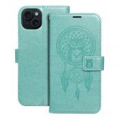 iPhone 15 Plus Plånboksfodral Mezzo Dreamcatcher - Grön