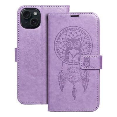 iPhone 15 Plus Plånboksfodral Mezzo Dreamcatcher - Lila