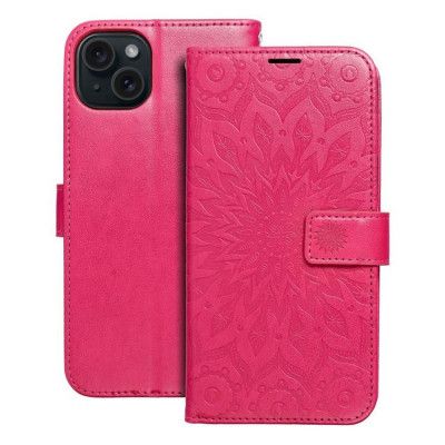 iPhone 15 Plus Plånboksfodral Mezzo Mandala - Magenta
