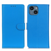 iPhone 15 Plus Plånboksfodral Reptåligt - Blå