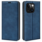 iPhone 15 Plus Plånboksfodral Stöttåligt - Blå