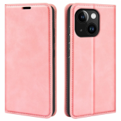 iPhone 15 Plus Plånboksfodral Stöttåligt - Rosa