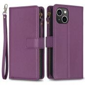 iPhone 15 Plus Plånboksfodral Zipper Flip - Lavender