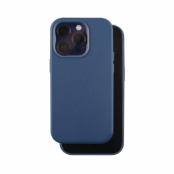 iPhone 15 Plus Skal Mörkblått Läder MagSafe