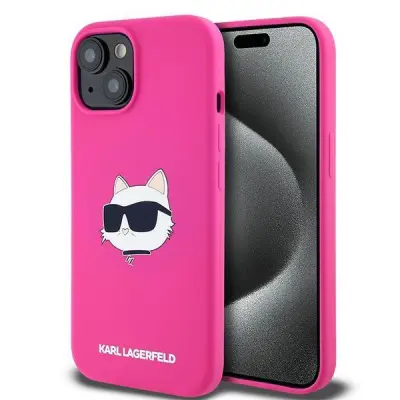 Karl Lagerfeld iPhone 15 Plus Mobilskal MagSafe Silicone Choupette