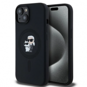 Karl Lagerfeld iPhone 15/14 Plus Mobilskal Magsafe Silikon - Svart