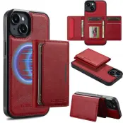 LC.IMEEKE L5 iPhone 15 Plus Fodral KonstLäder - Röd