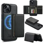 LC.IMEEKE L5 iPhone 15 Plus Fodral KonstLäder - Svart