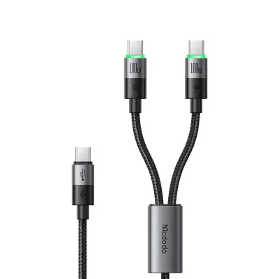 MCDODO 2in1 USB-C Till USB-C/USB-C 100W Kabel 1.5m CA-6740