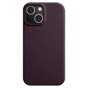 MELKCO iPhone 15 Plus Mobilskal Äkta Läder Belagt PC Lila