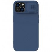 Nillkin iPhone 15 Plus Mobilskal CamShield Silky Silikon - Blå