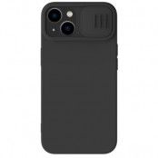 Nillkin iPhone 15 Plus Mobilskal CamShield Silky Silikon - Svart