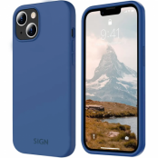 SiGN iPhone 15 Plus Mobilskal Liquid Silikon - Blå