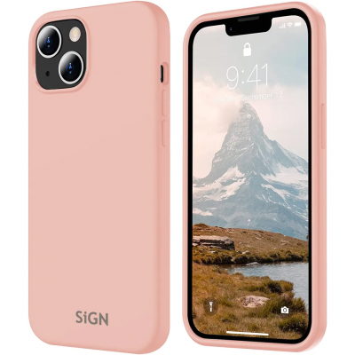 SiGN iPhone 15 Plus Mobilskal Liquid Silikon - Rosa
