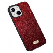 SULADA iPhone 15 Plus Mobilskal Glitter Sequins - Röd